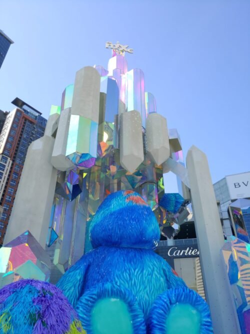 Giant Plush Bear Sculpture 8-Meter Mall Landmark Outdoor Display Prop