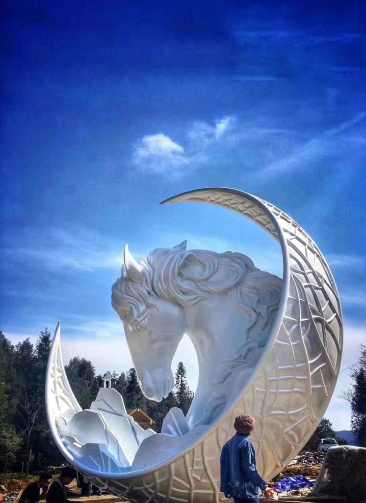 Design considerations for stainless steel sculptures Artistic process behind metal sculptures How to create durable outdoor sculptures Technical challenges in sculpture fabrication